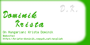 dominik krista business card